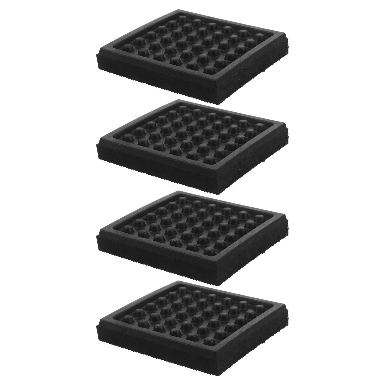 Home Gym Rubber Flooring - 4Pcs Shock Absorption Treadmill Mat Pads