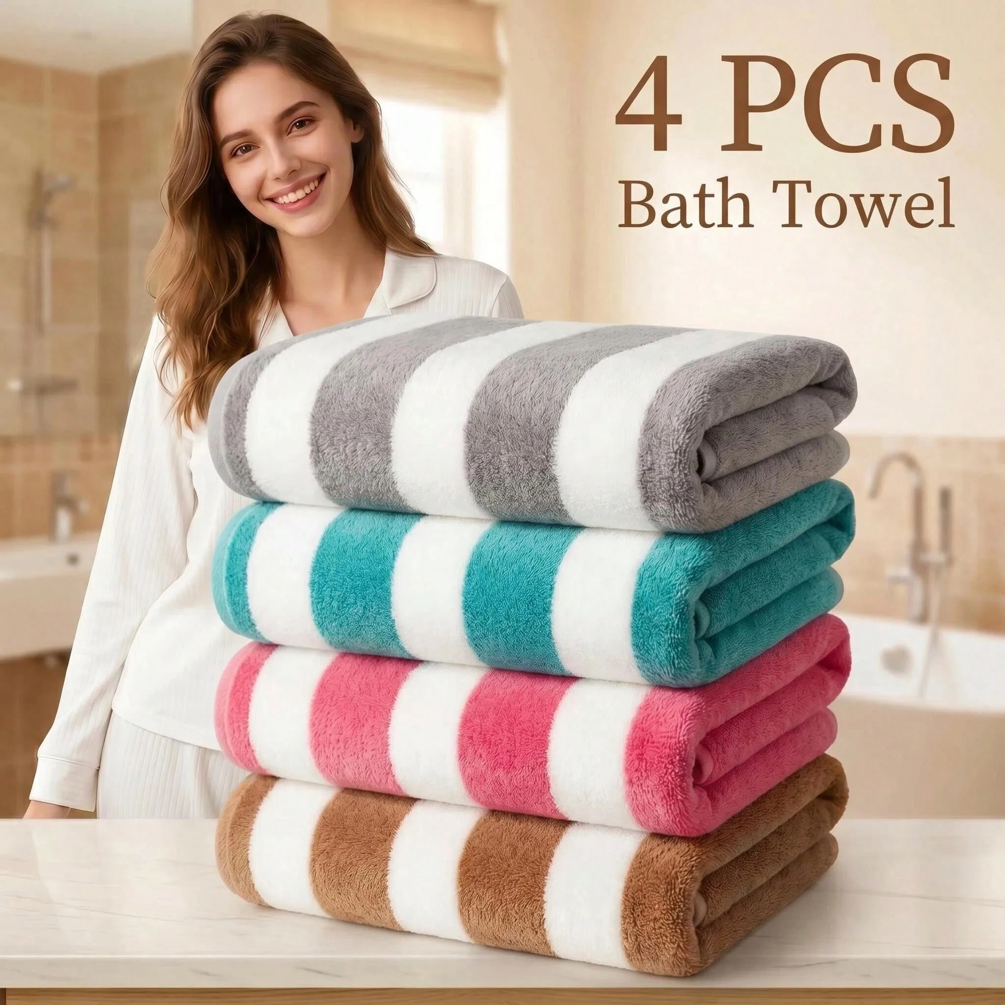 Home Gym Luxury - Ultra-Soft Large Beach Towel Hotel Spa