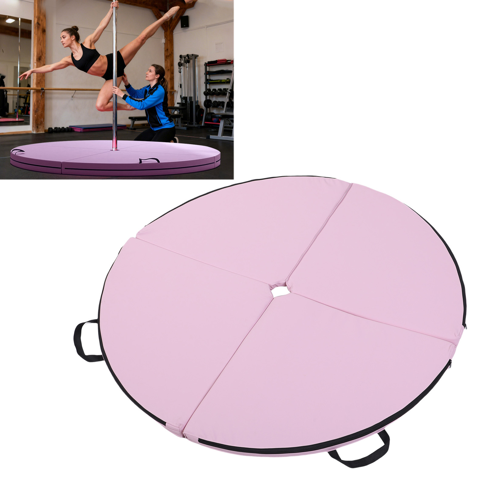 Home Gym On Carpet - Foldable Pole Dance Mat Pole Dance