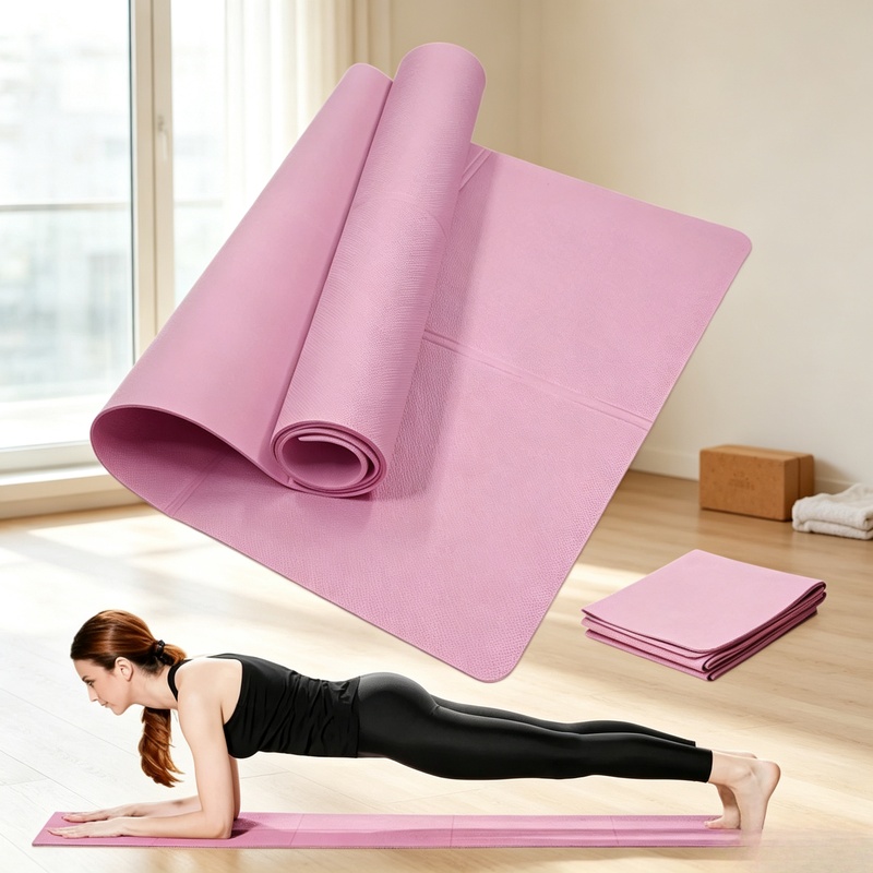 Home Gym On Carpet - 4mm Thick Non-Slip Yoga Exercise Mat,