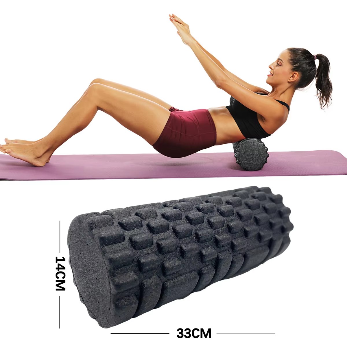 30/33cm Fitness Foam Roller Yo - Foam Roller High Density ulasan dan harga