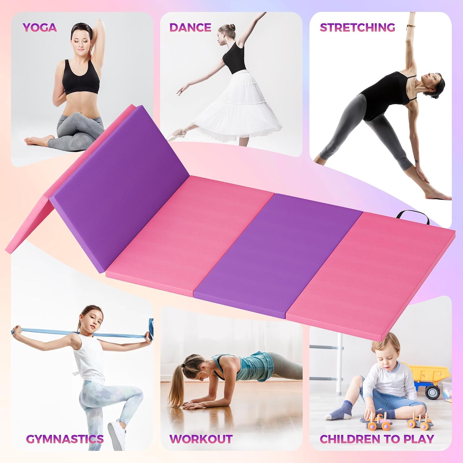 Foldable Yoga Mat Gymnastics M - Home Gym On Carpet ulasan dan harga