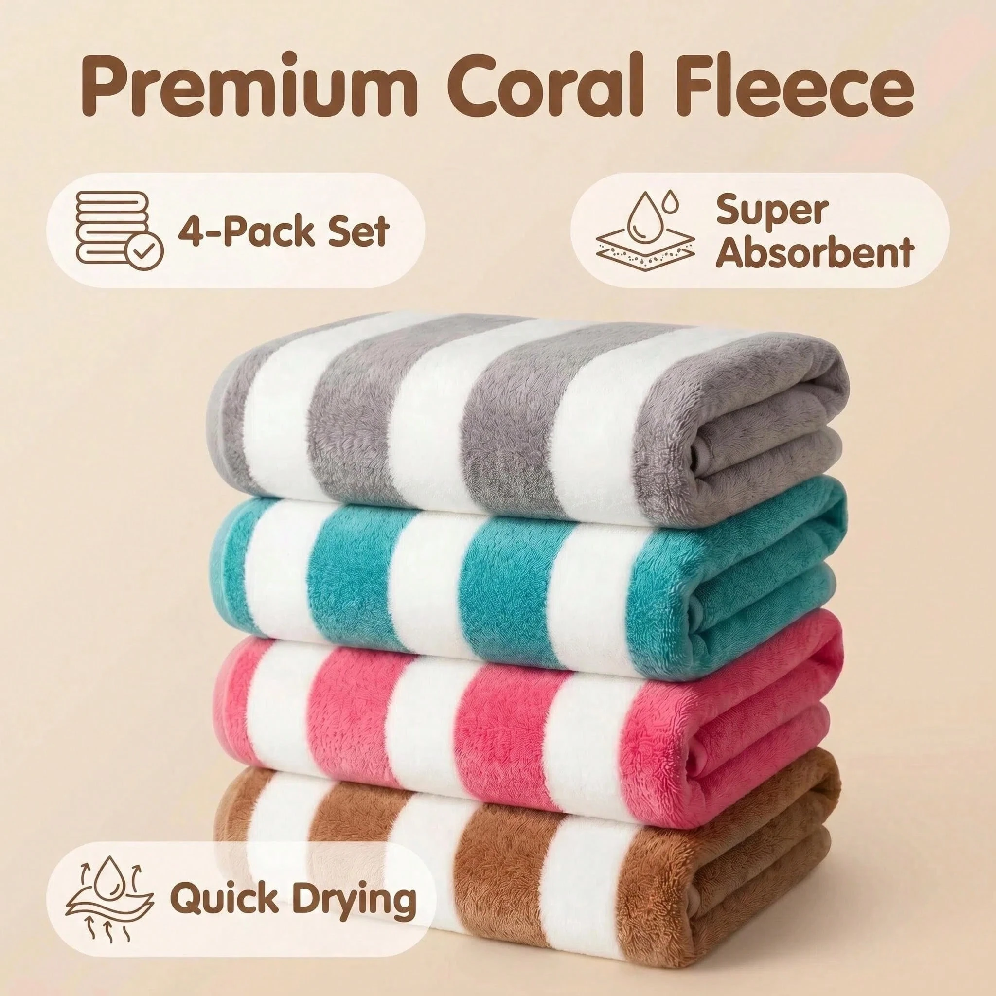 Ultra-Soft  Large Beach Towel  - Home Gym Luxury ulasan dan harga