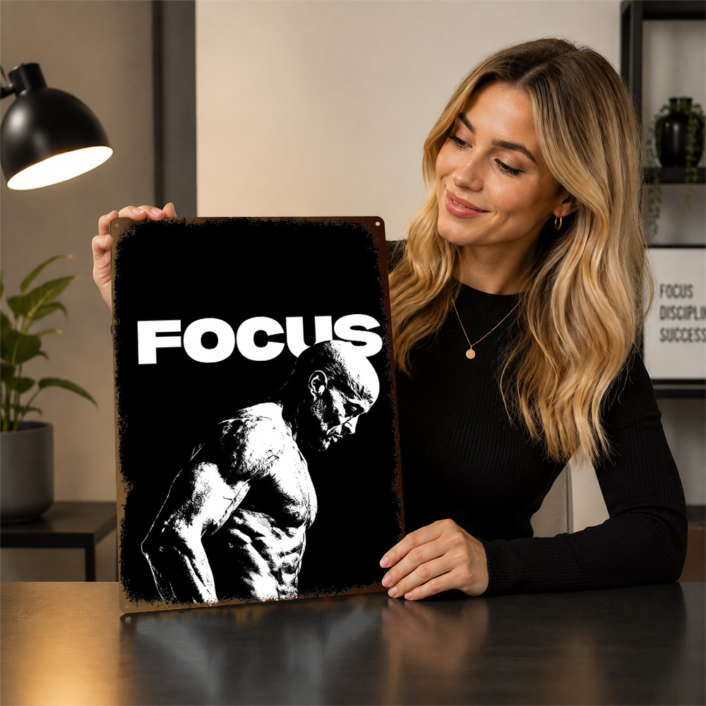 Bodybuilder Focus Quote Printe - Home Gym Custom ulasan dan harga
