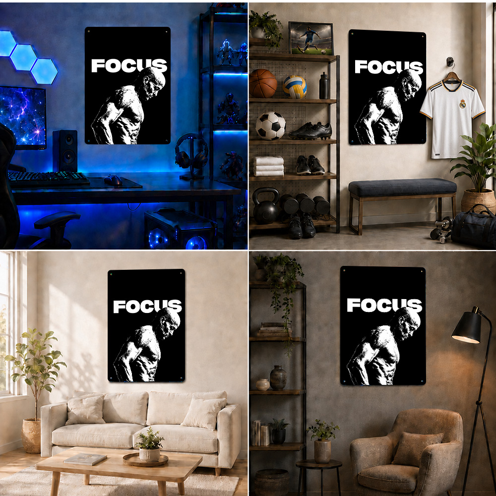 Bodybuilder Focus Quote Printe - Home Gym Custom ulasan dan harga