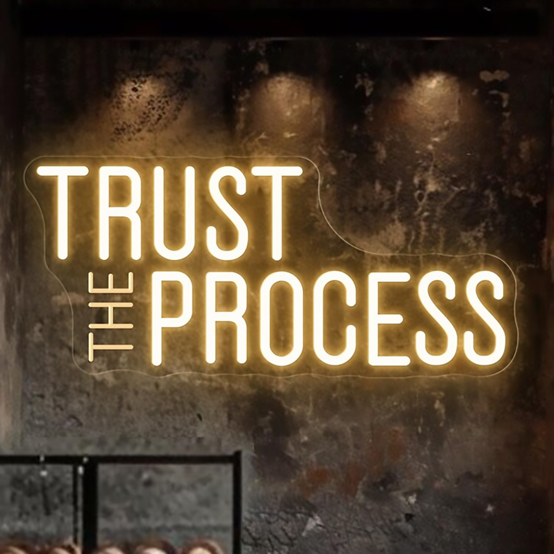 Trust The Process Neon Sign, C - Home Gym Custom ulasan dan harga