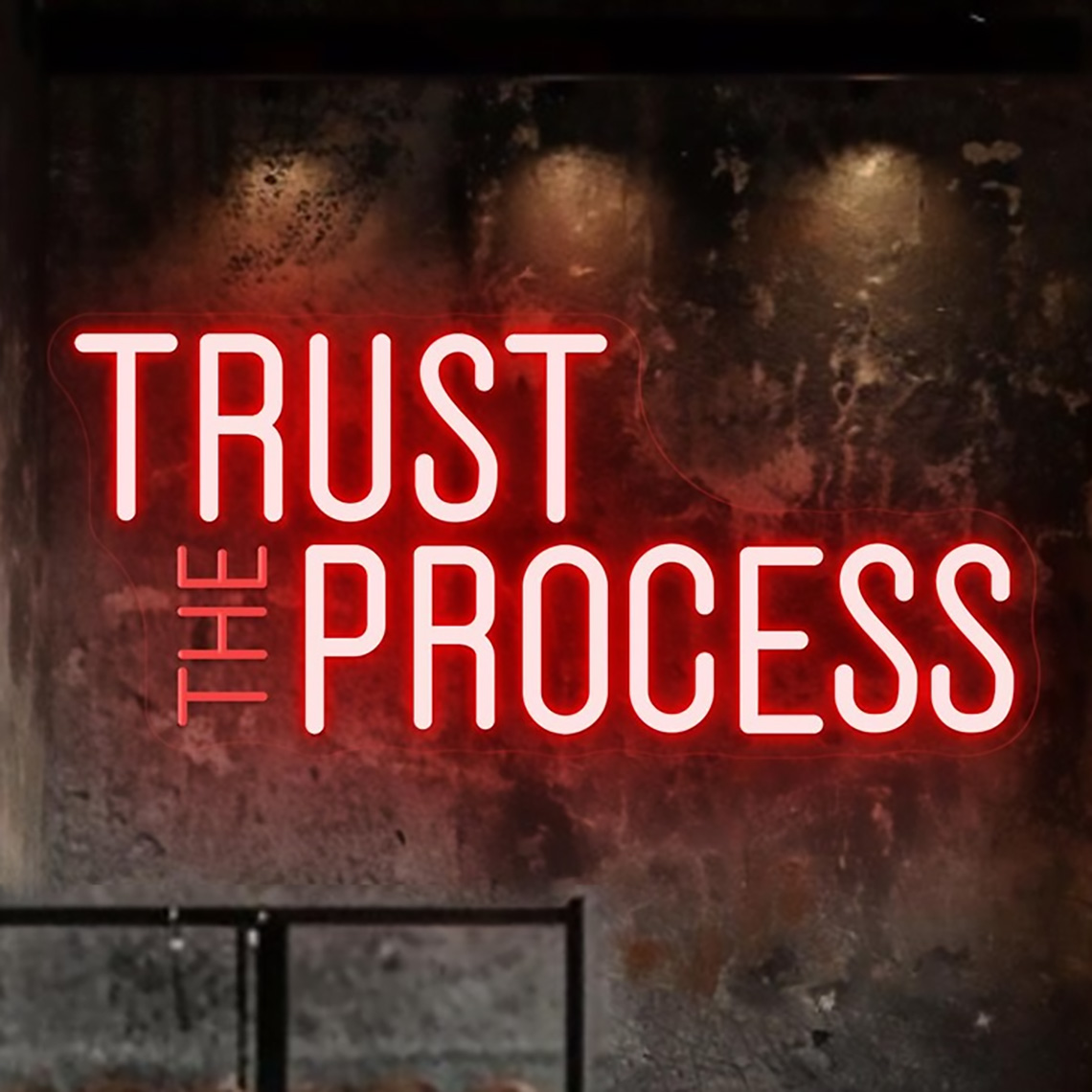 Trust The Process Neon Sign, C - Home Gym Custom ulasan dan harga