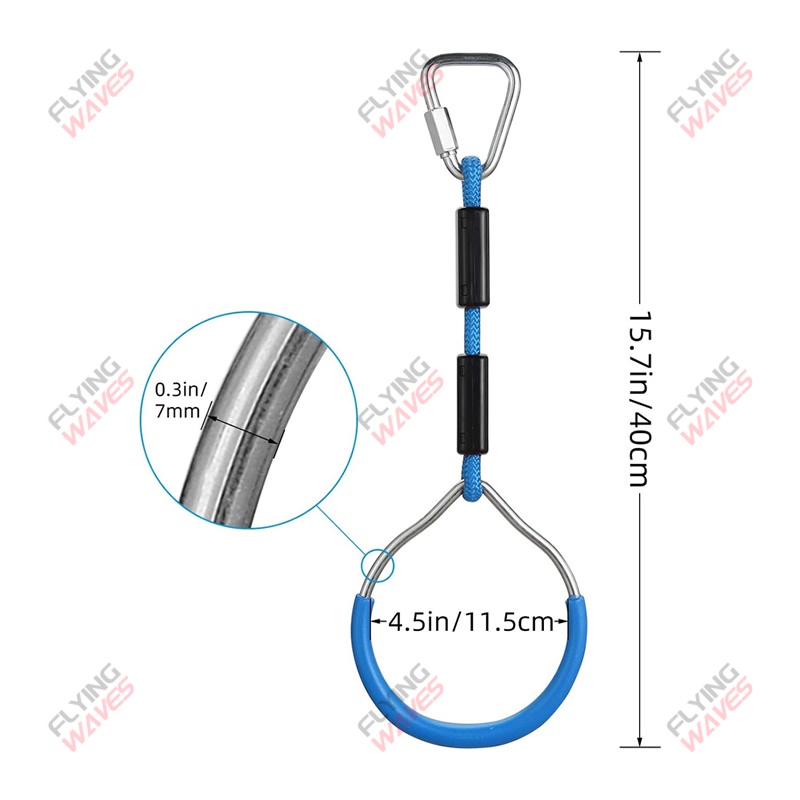Kids Hanging GYM Ring Swing Cl - Home Gym Kids ulasan dan harga