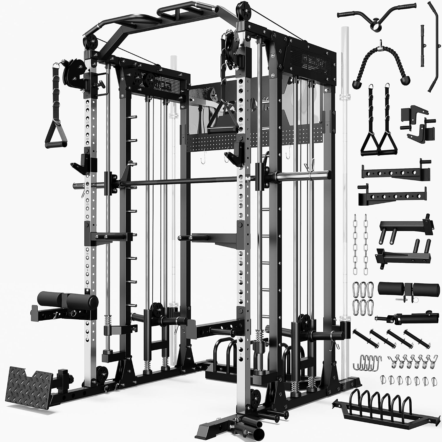 SM4 Smith Machine with Dual Pu - Home Gym Smith ulasan dan harga