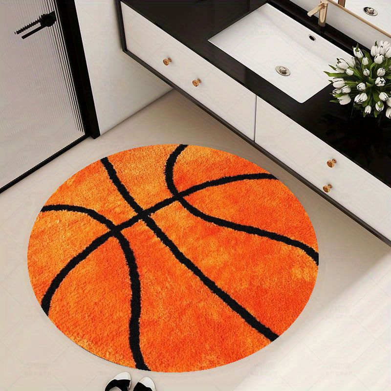 Basketball Pattern Round Rug F - Home Gym Kids ulasan dan harga