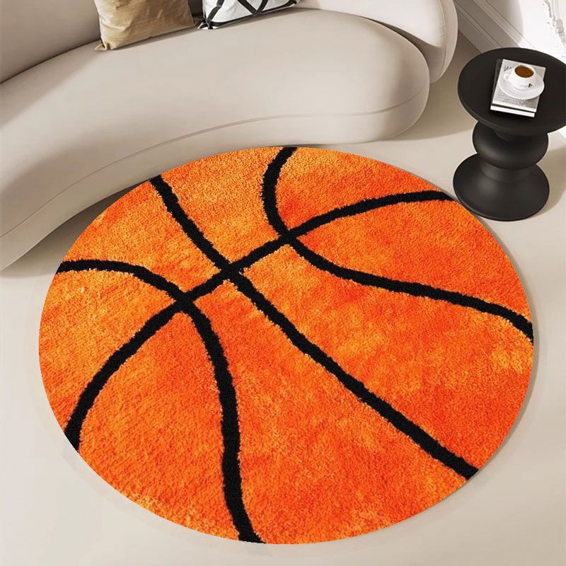 Basketball Pattern Round Rug F - Home Gym Kids ulasan dan harga