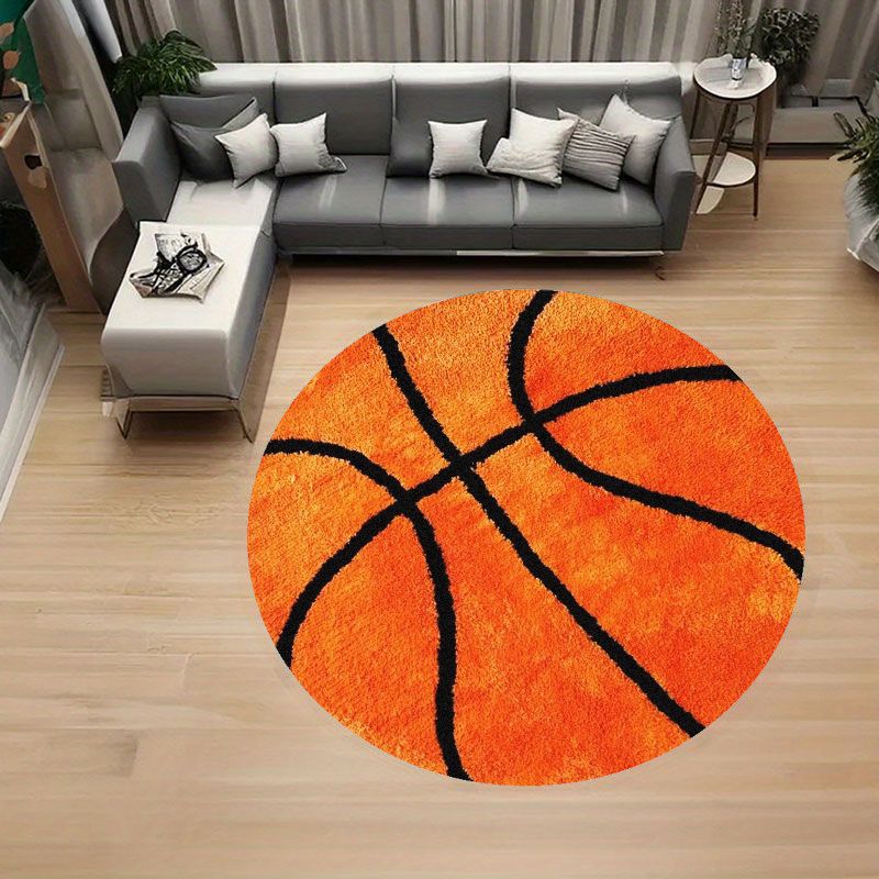 Basketball Pattern Round Rug F - Home Gym Kids ulasan dan harga