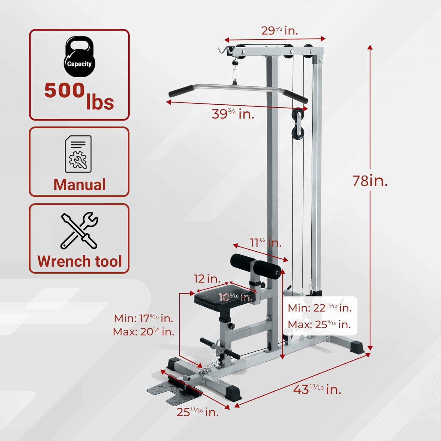 Fitness Gym, Robust Metal, Sil - Lat Pulldown Cable ulasan dan harga