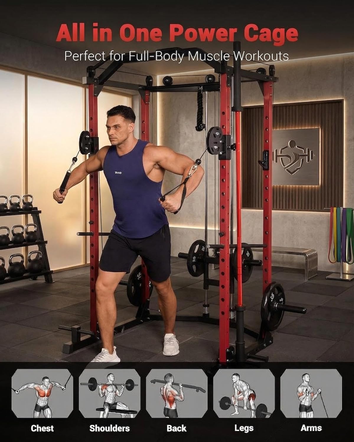 Power Cage, Multi-Functional P - Home Gym Custom ulasan dan harga