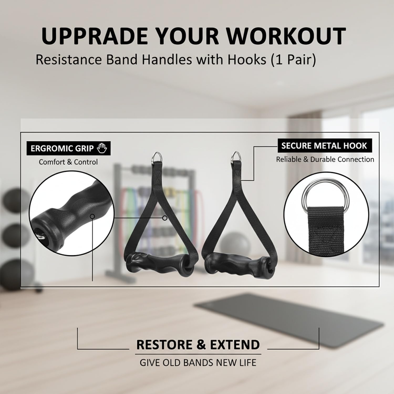 1Pair Ergonomic Exercise Handl - Lat Pulldown Cable ulasan dan harga