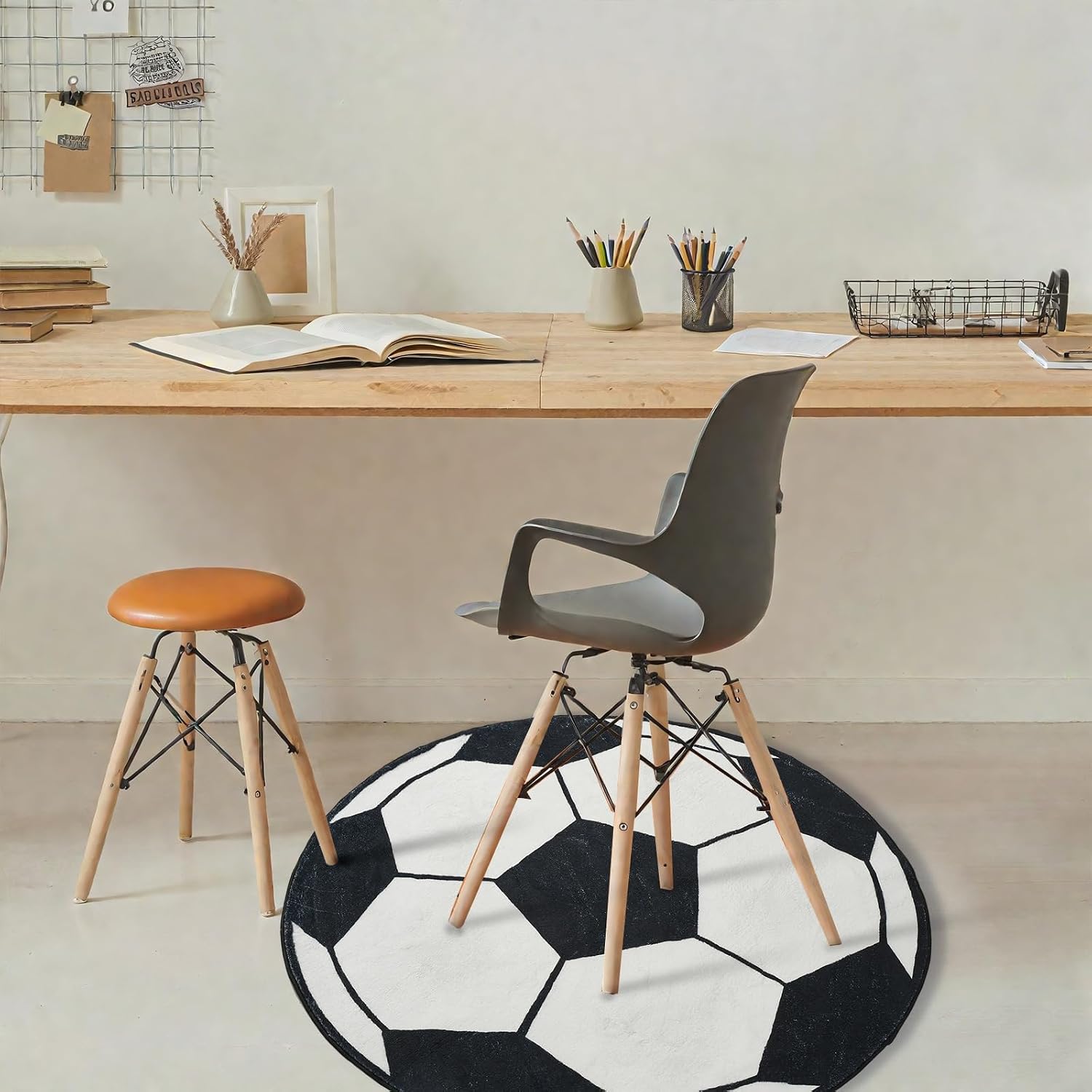 Plush Round Soccer Ball Design - Home Gym Kids ulasan dan harga